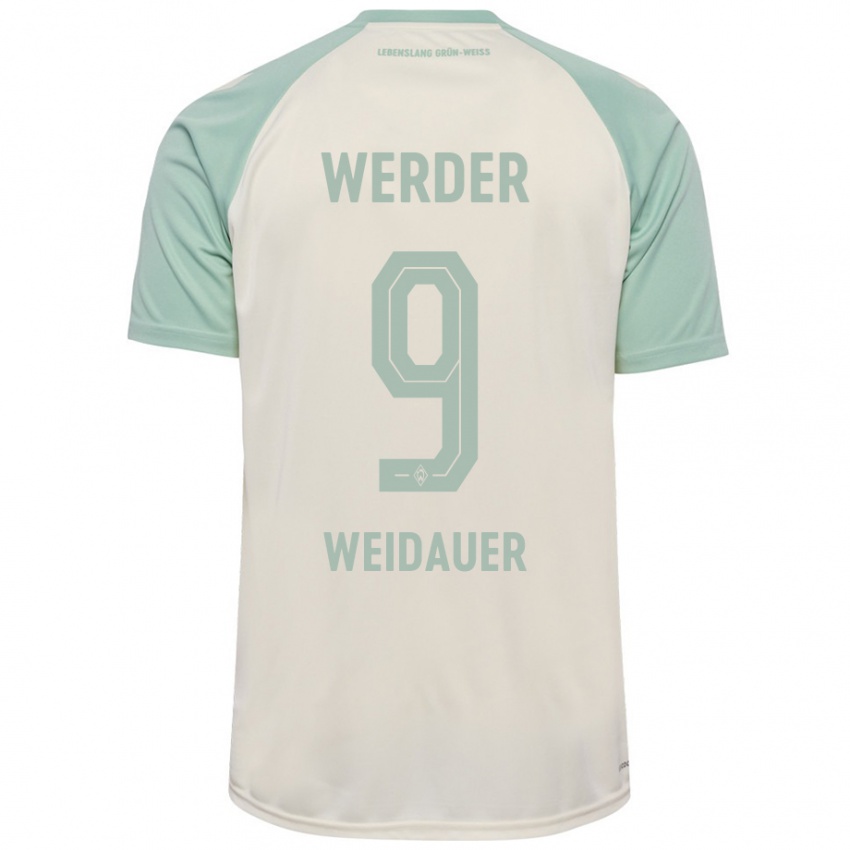 Criança Camisola Sophie Weidauer #9 Verde Claro Off-White Alternativa 2024/25 Camisa Brasil