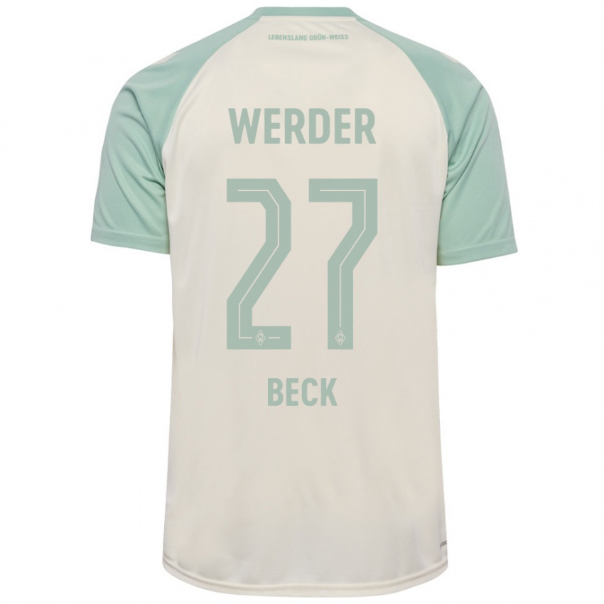 Criança Camisola Sharon Beck #27 Verde Claro Off-White Alternativa 2024/25 Camisa Brasil