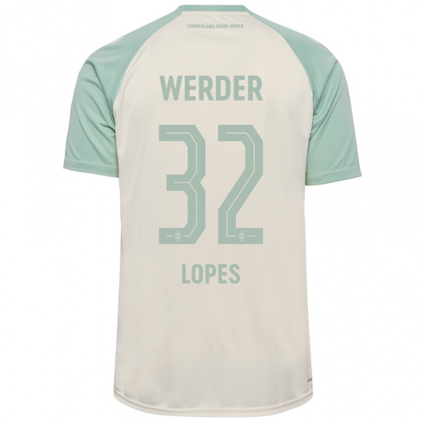 Criança Camisola Eugenio Lopes #32 Verde Claro Off-White Alternativa 2024/25 Camisa Brasil