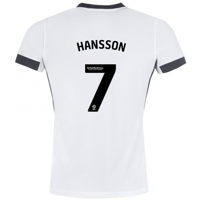 Criança Camisola Emil Hansson #7 Preto Branco Alternativa 2024/25 Camisa Brasil