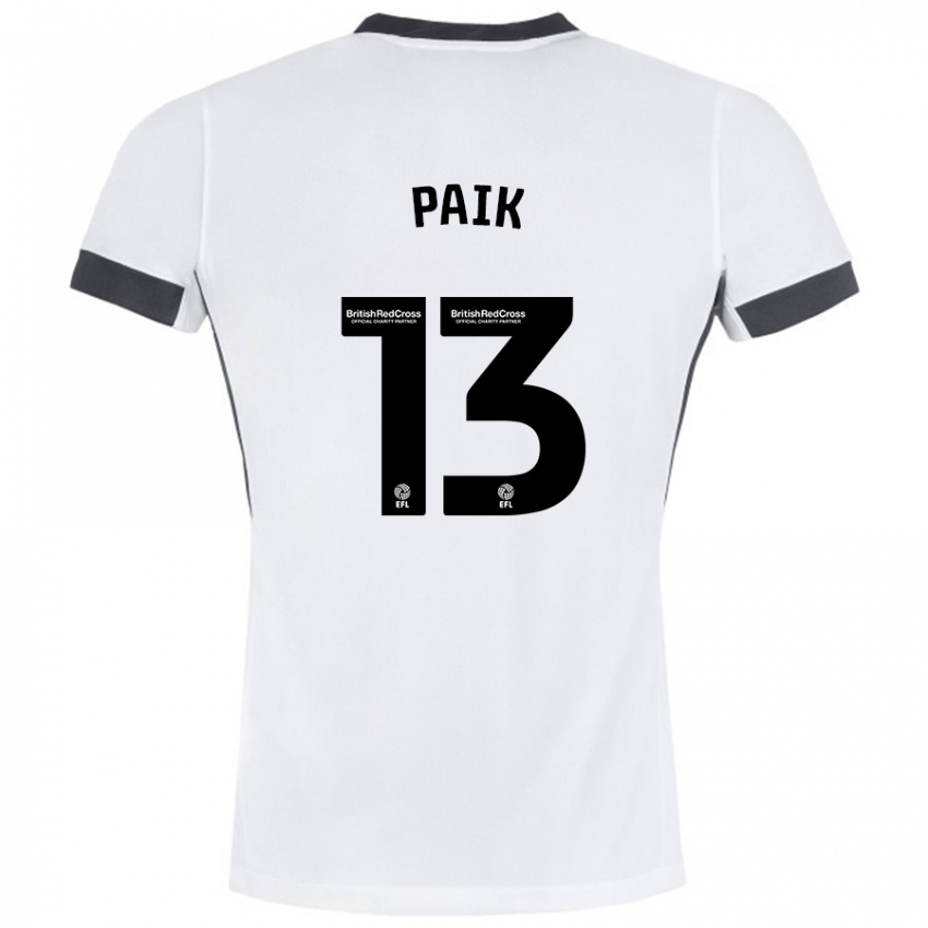 Criança Camisola Seung-Ho Paik #13 Preto Branco Alternativa 2024/25 Camisa Brasil