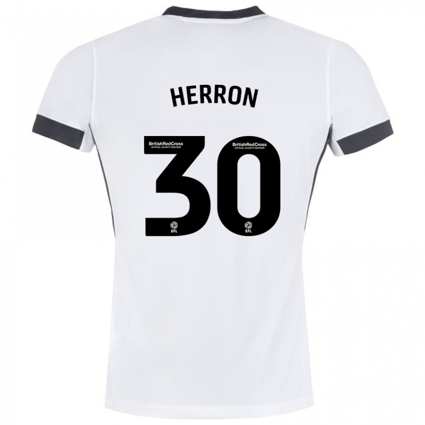 Criança Camisola Neve Herron #30 Preto Branco Alternativa 2024/25 Camisa Brasil