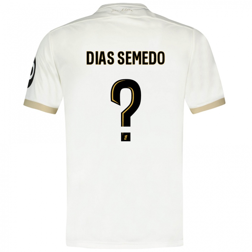 Criança Camisola Samuel Dias Semedo #0 Ouro Branco Alternativa 2024/25 Camisa Brasil