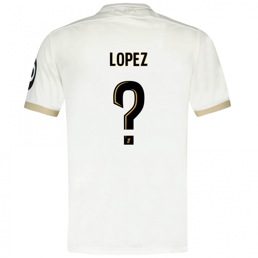 Criança Camisola Kylian Lopez #0 Ouro Branco Alternativa 2024/25 Camisa Brasil