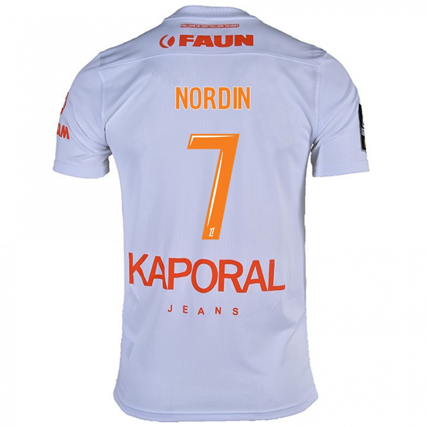 Criança Camisola Arnaud Nordin #7 Branco Alternativa 2024/25 Camisa Brasil