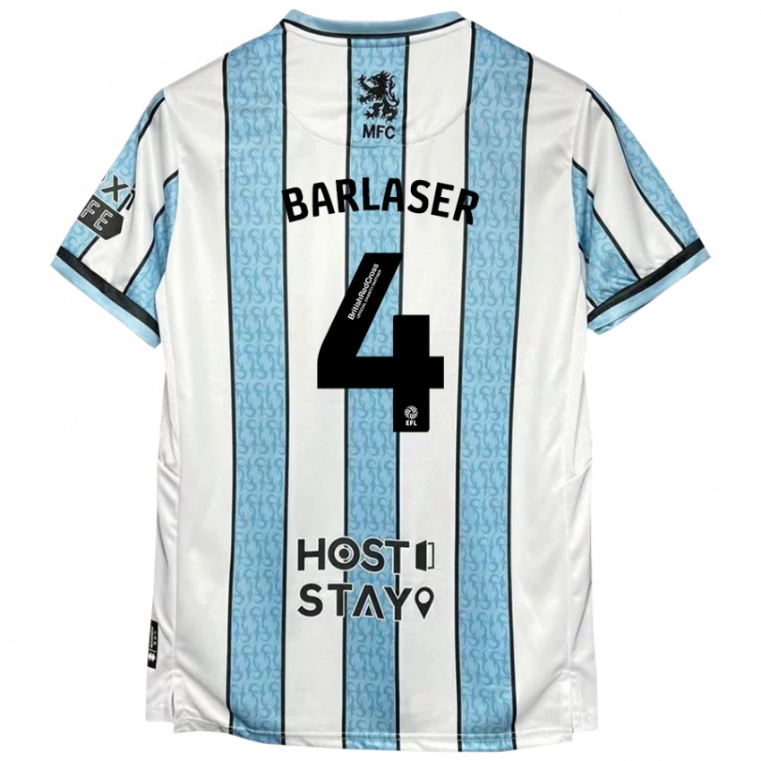 Criança Camisola Dan Barlaser #4 Azul Branco Alternativa 2024/25 Camisa Brasil