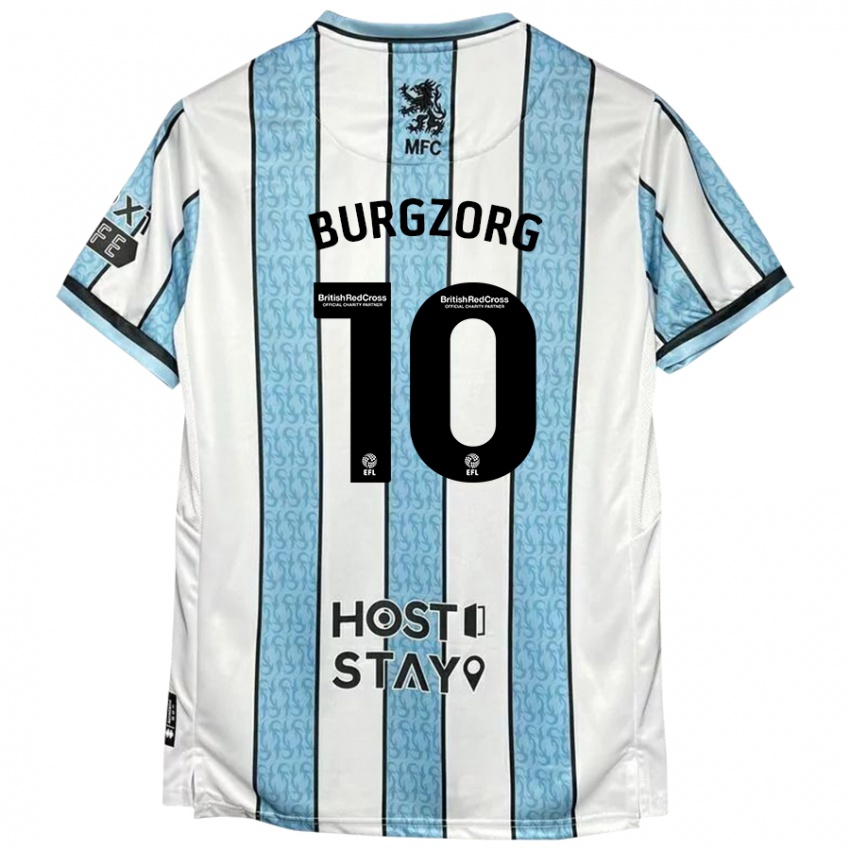 Criança Camisola Delano Burgzorg #10 Azul Branco Alternativa 2024/25 Camisa Brasil