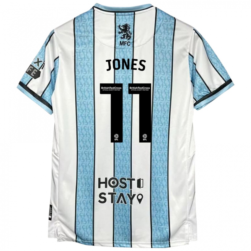 Criança Camisola Isaiah Jones #11 Azul Branco Alternativa 2024/25 Camisa Brasil