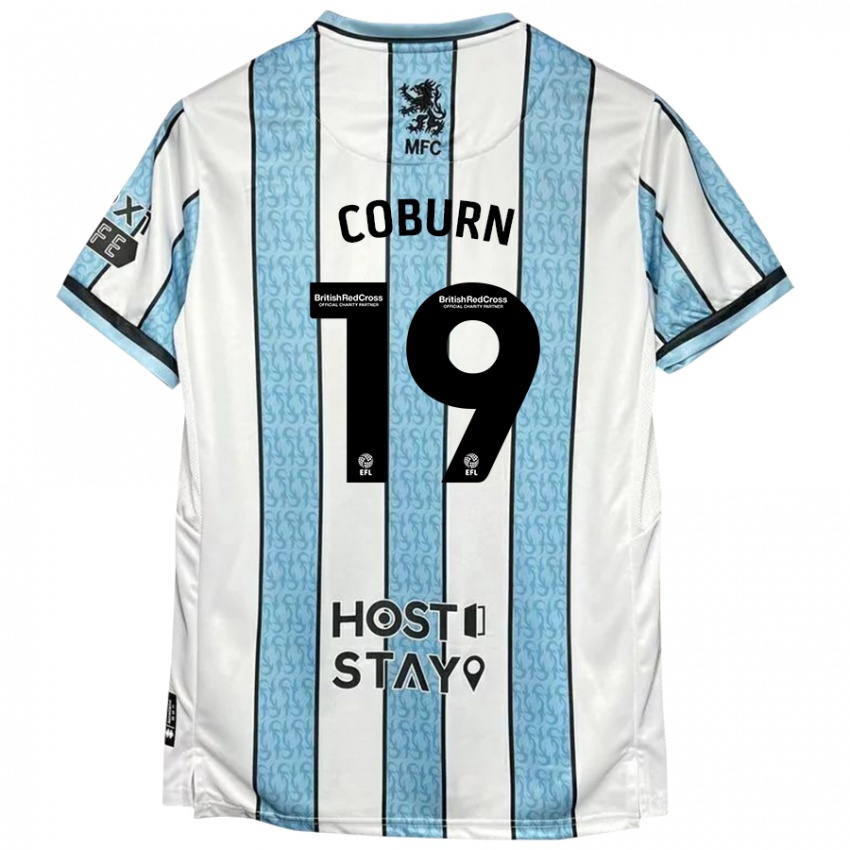 Criança Camisola Josh Coburn #19 Azul Branco Alternativa 2024/25 Camisa Brasil