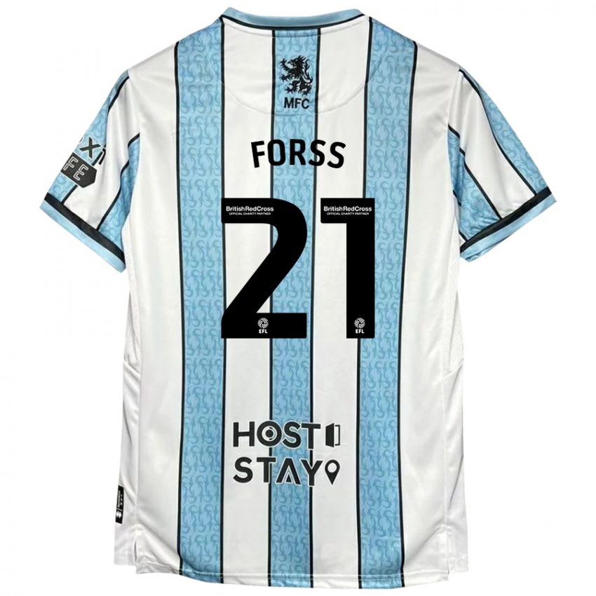 Criança Camisola Marcus Forss #21 Azul Branco Alternativa 2024/25 Camisa Brasil