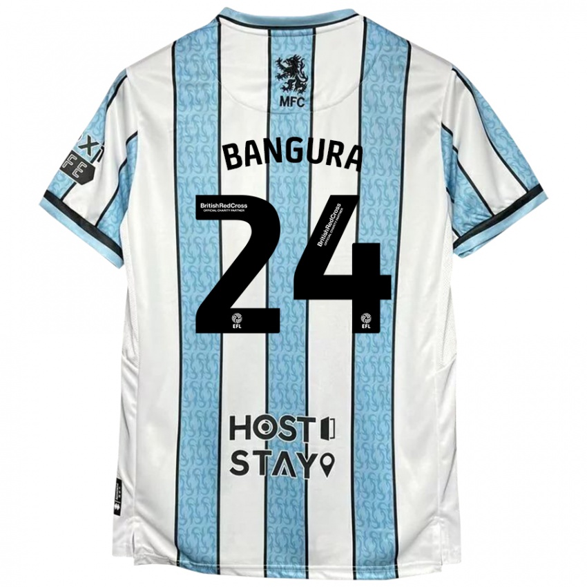 Criança Camisola Alex Bangura #24 Azul Branco Alternativa 2024/25 Camisa Brasil