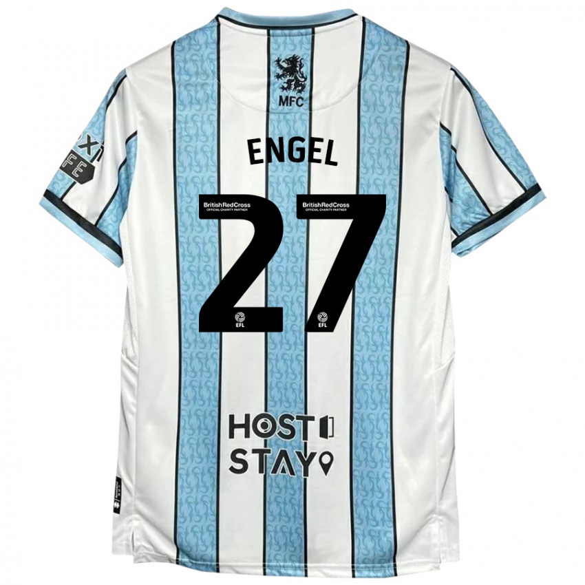 Criança Camisola Lukas Engel #27 Azul Branco Alternativa 2024/25 Camisa Brasil