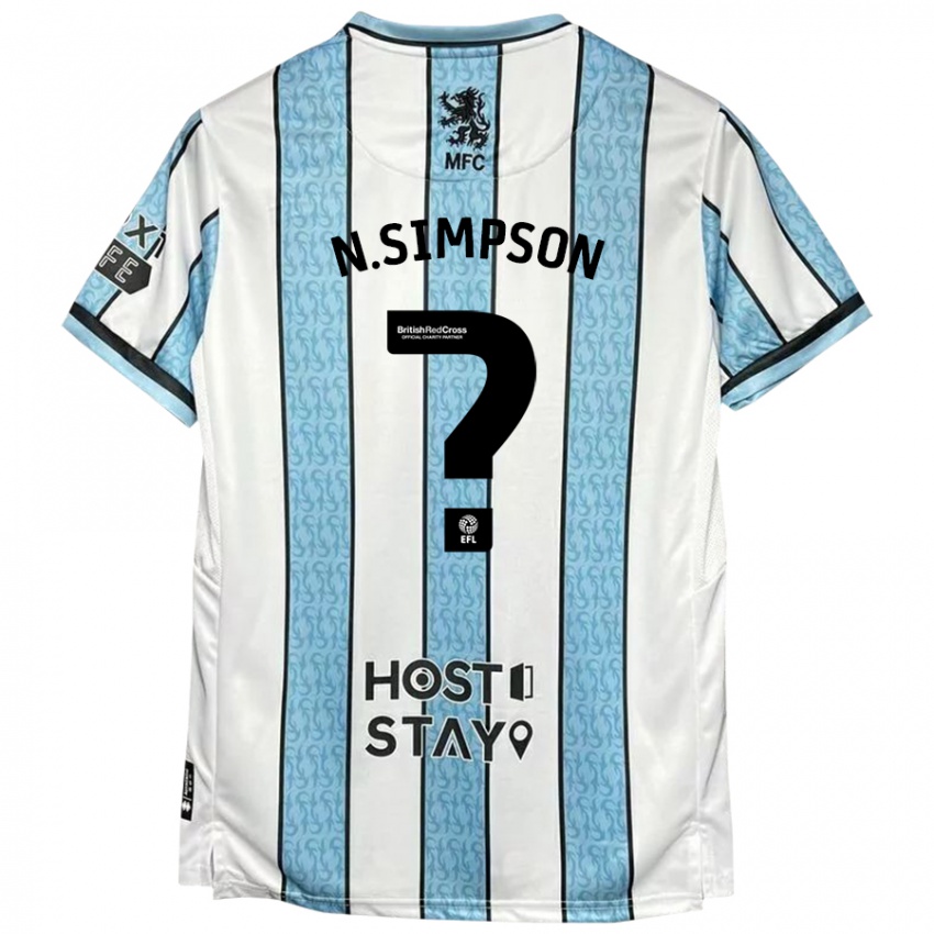 Criança Camisola Nathan Simpson #0 Azul Branco Alternativa 2024/25 Camisa Brasil