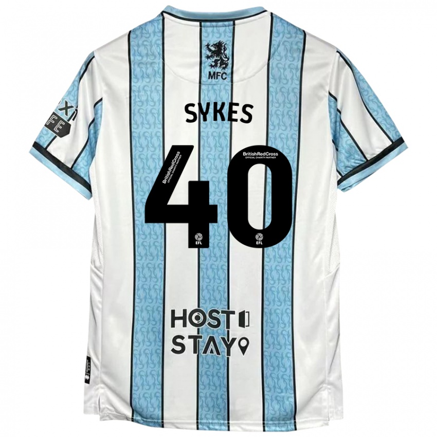 Criança Camisola Cain Sykes #40 Azul Branco Alternativa 2024/25 Camisa Brasil