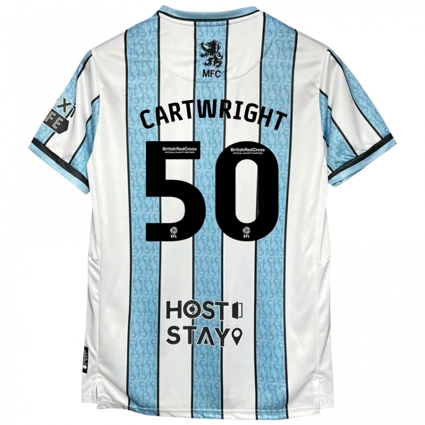 Criança Camisola Fin Cartwright #50 Azul Branco Alternativa 2024/25 Camisa Brasil