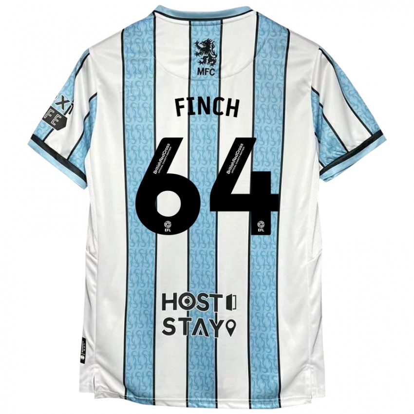 Criança Camisola Sonny Finch #64 Azul Branco Alternativa 2024/25 Camisa Brasil