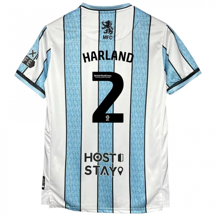 Criança Camisola Jane Harland #2 Azul Branco Alternativa 2024/25 Camisa Brasil