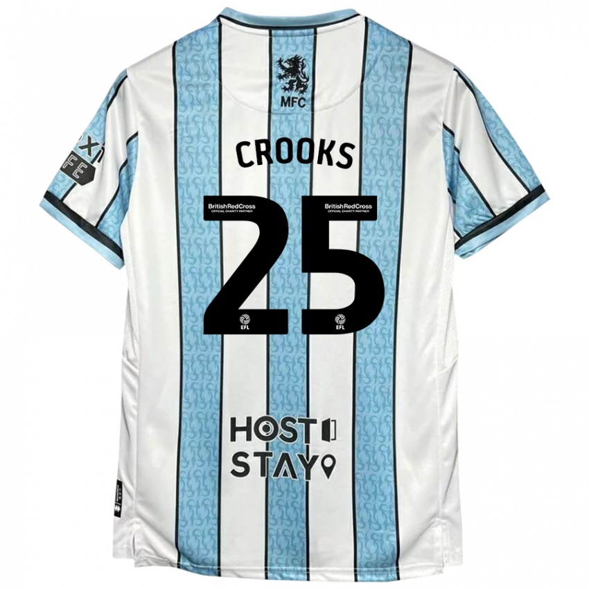 Criança Camisola Matt Crooks #25 Azul Branco Alternativa 2024/25 Camisa Brasil