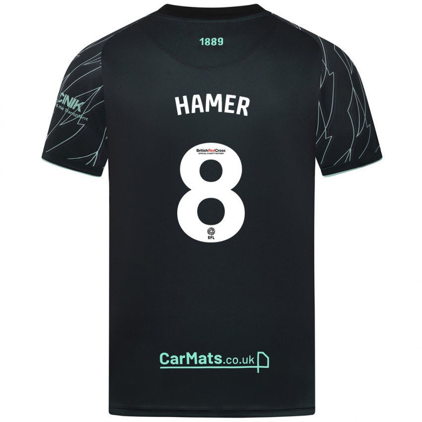 Criança Camisola Gustavo Hamer #8 Verde Preto Alternativa 2024/25 Camisa Brasil