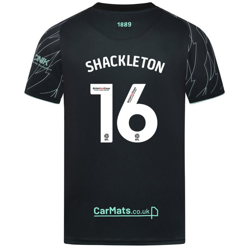 Criança Camisola Jamie Shackleton #16 Verde Preto Alternativa 2024/25 Camisa Brasil