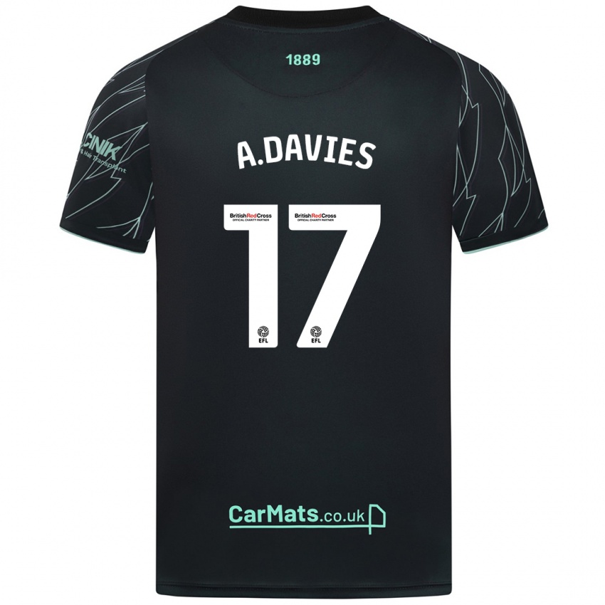 Criança Camisola Adam Davies #17 Verde Preto Alternativa 2024/25 Camisa Brasil