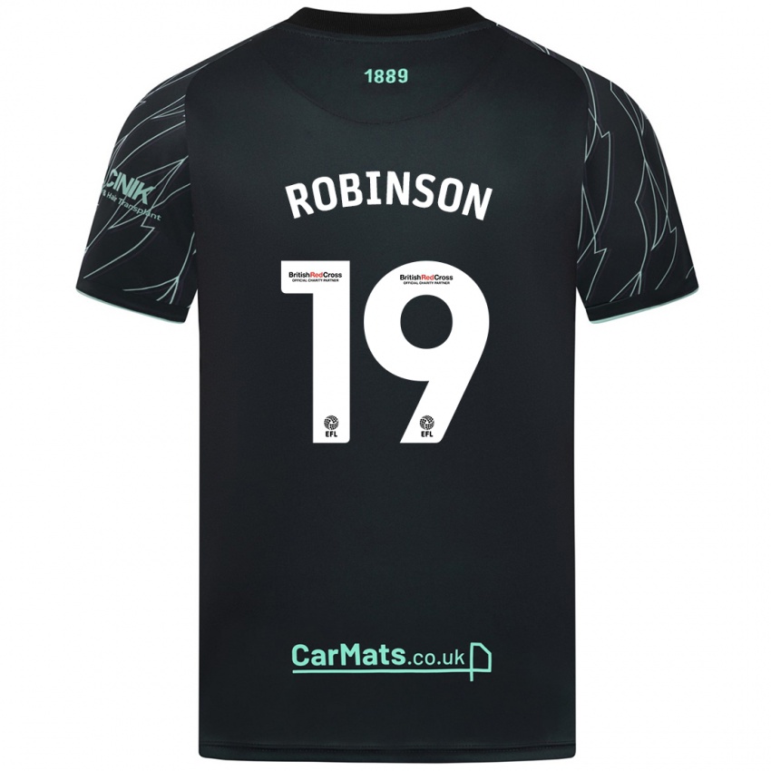 Criança Camisola Jack Robinson #19 Verde Preto Alternativa 2024/25 Camisa Brasil