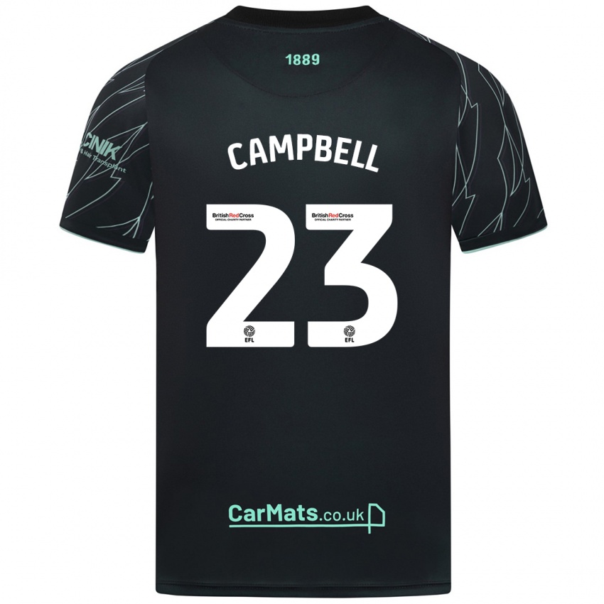 Criança Camisola Tyrese Campbell #23 Verde Preto Alternativa 2024/25 Camisa Brasil