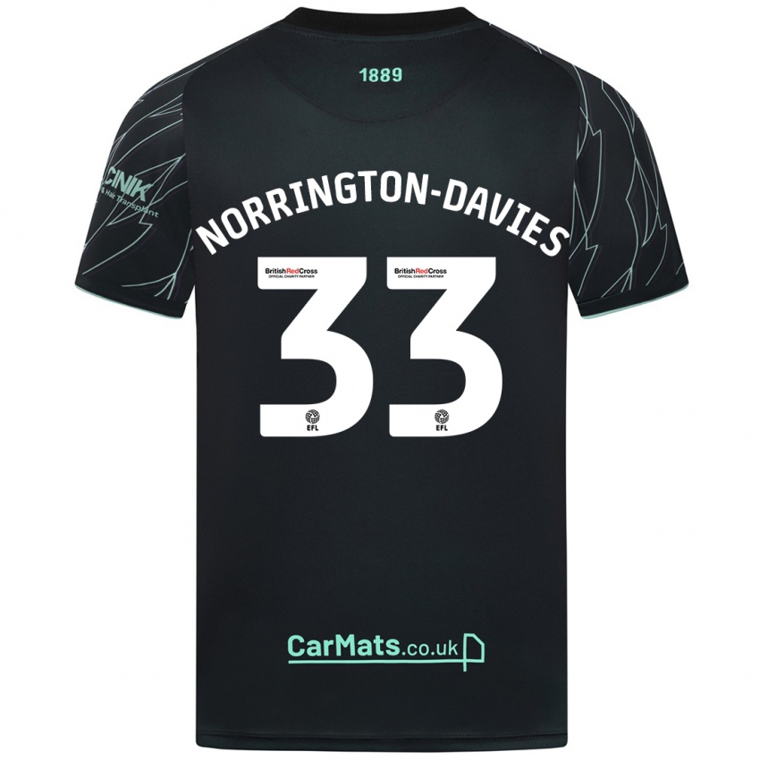 Criança Camisola Rhys Norrington-Davies #33 Verde Preto Alternativa 2024/25 Camisa Brasil