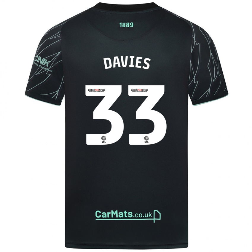 Criança Camisola Bethan Davies #33 Verde Preto Alternativa 2024/25 Camisa Brasil