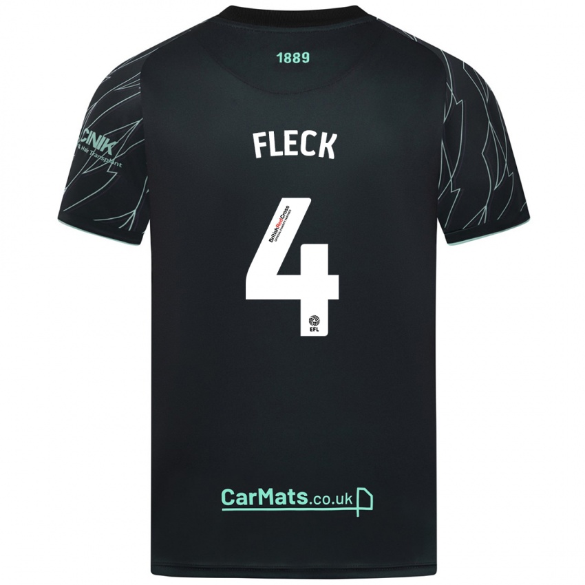 Criança Camisola John Fleck #4 Verde Preto Alternativa 2024/25 Camisa Brasil