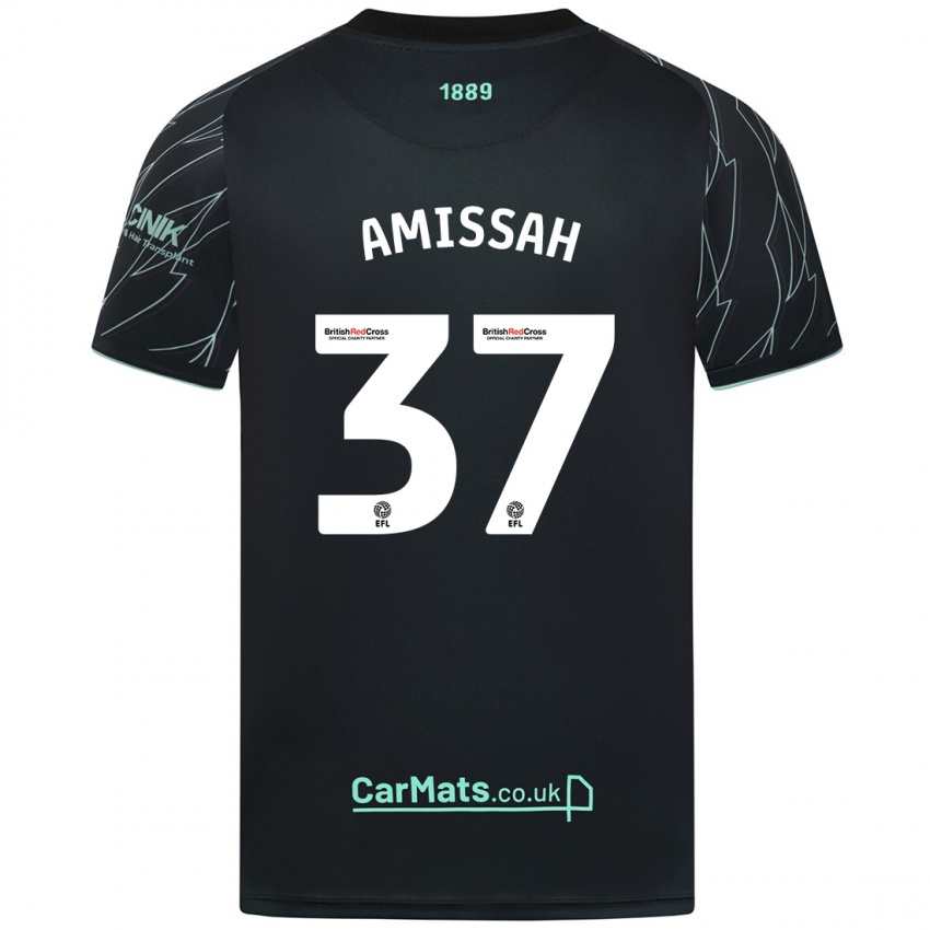 Criança Camisola Jordan Amissah #37 Verde Preto Alternativa 2024/25 Camisa Brasil