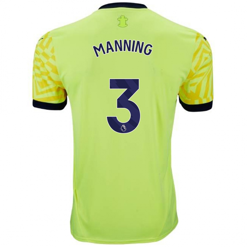 Criança Camisola Ryan Manning #3 Amarelo Alternativa 2024/25 Camisa Brasil