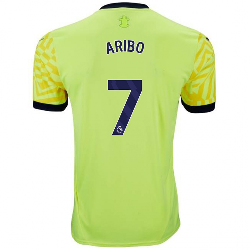 Criança Camisola Joe Aribo #7 Amarelo Alternativa 2024/25 Camisa Brasil