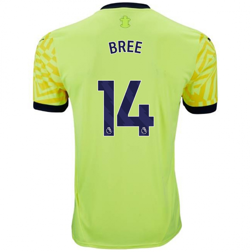 Criança Camisola James Bree #14 Amarelo Alternativa 2024/25 Camisa Brasil