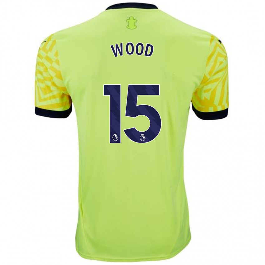 Criança Camisola Nathan Wood #15 Amarelo Alternativa 2024/25 Camisa Brasil