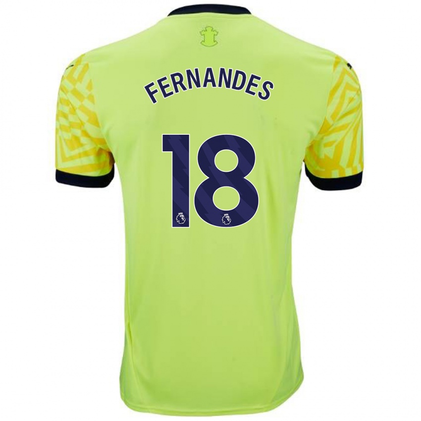 Criança Camisola Mateus Fernandes #18 Amarelo Alternativa 2024/25 Camisa Brasil