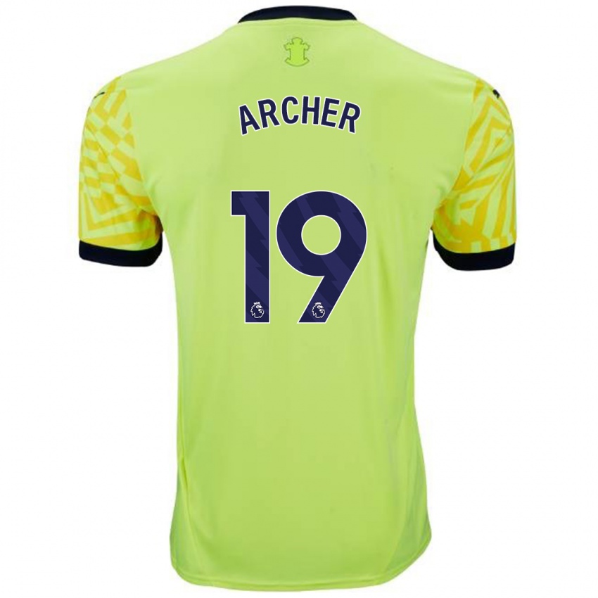 Criança Camisola Cameron Archer #19 Amarelo Alternativa 2024/25 Camisa Brasil