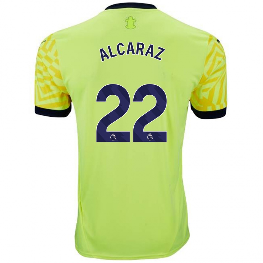 Criança Camisola Carlos Alcaraz #22 Amarelo Alternativa 2024/25 Camisa Brasil