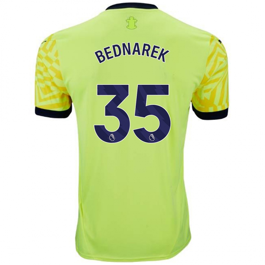 Criança Camisola Jan Bednarek #35 Amarelo Alternativa 2024/25 Camisa Brasil