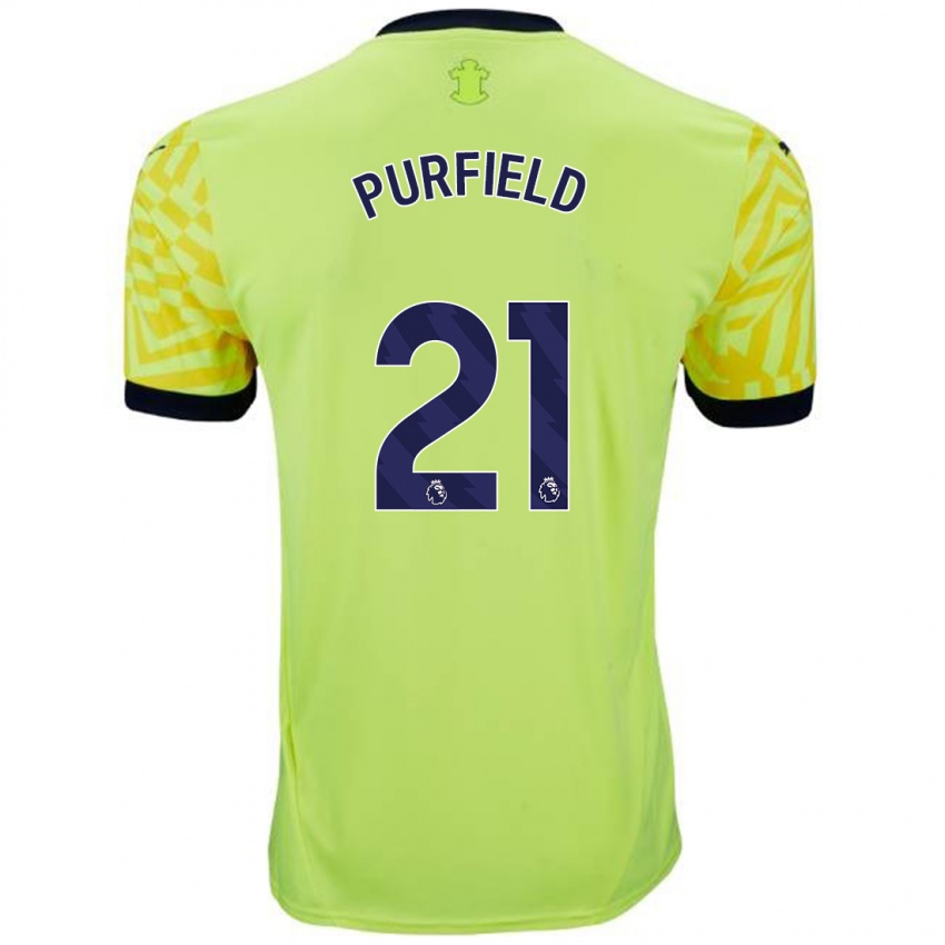 Criança Camisola Jemma Purfield #21 Amarelo Alternativa 2024/25 Camisa Brasil