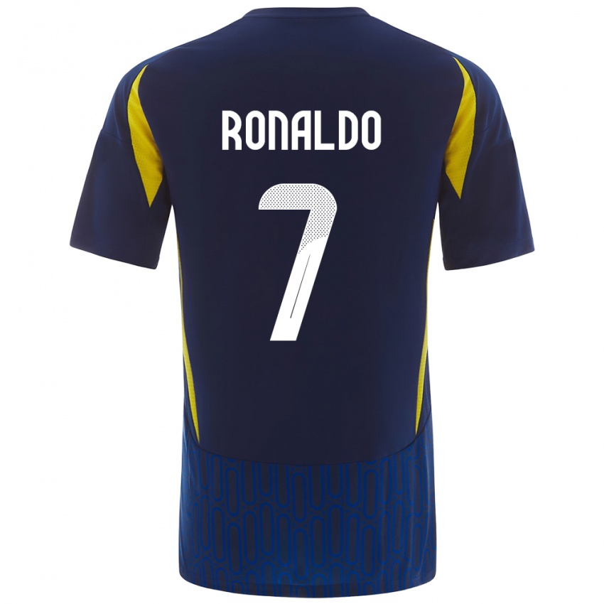 Criança Camisola Cristiano Ronaldo #7 Azul Amarelo Alternativa 2024/25 Camisa Brasil