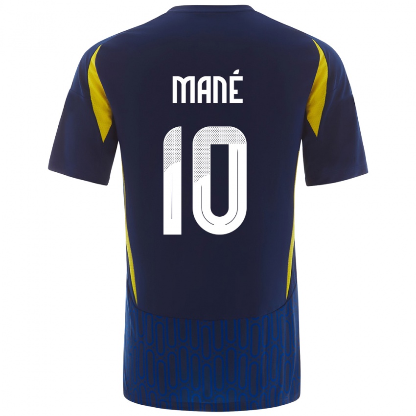 Criança Camisola Sadio Mane #10 Azul Amarelo Alternativa 2024/25 Camisa Brasil