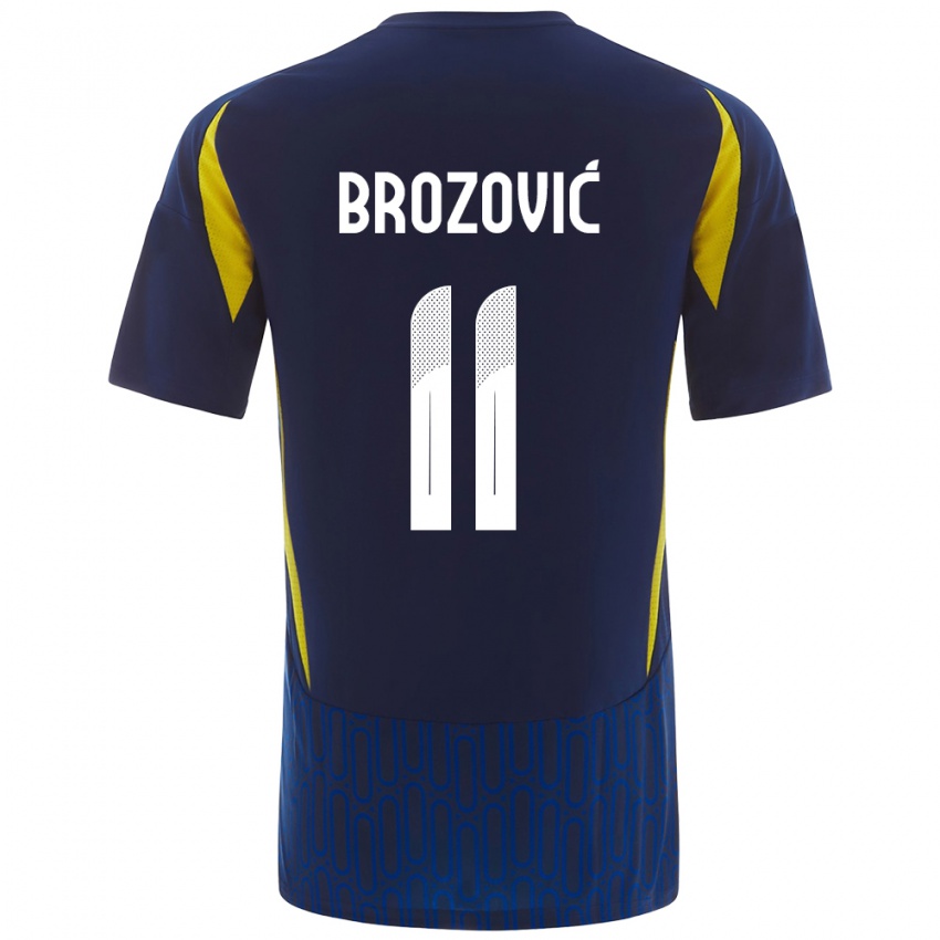 Criança Camisola Marcelo Brozovic #11 Azul Amarelo Alternativa 2024/25 Camisa Brasil