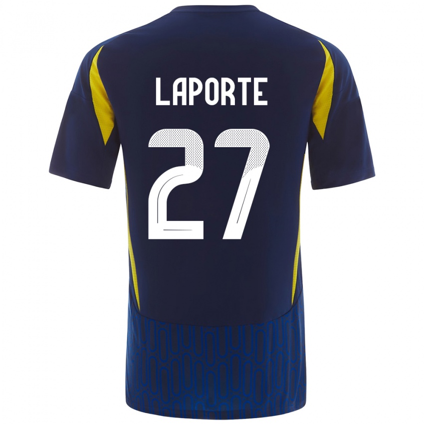 Criança Camisola Aymeric Laporte #27 Azul Amarelo Alternativa 2024/25 Camisa Brasil