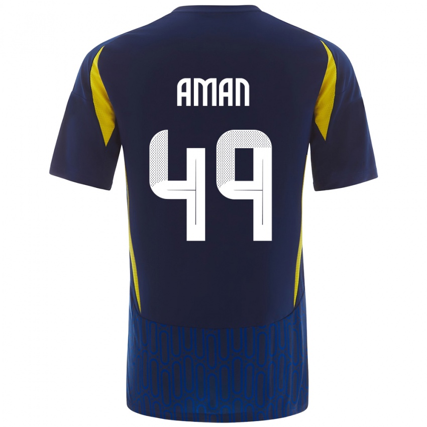 Criança Camisola Awad Aman #49 Azul Amarelo Alternativa 2024/25 Camisa Brasil