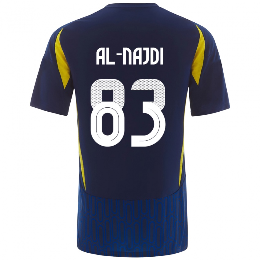 Criança Camisola Salem Al-Najdi #83 Azul Amarelo Alternativa 2024/25 Camisa Brasil