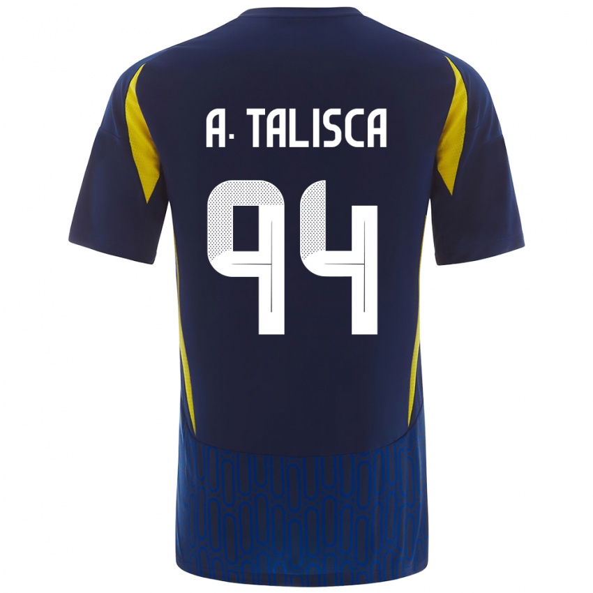 Criança Camisola Talisca #94 Azul Amarelo Alternativa 2024/25 Camisa Brasil