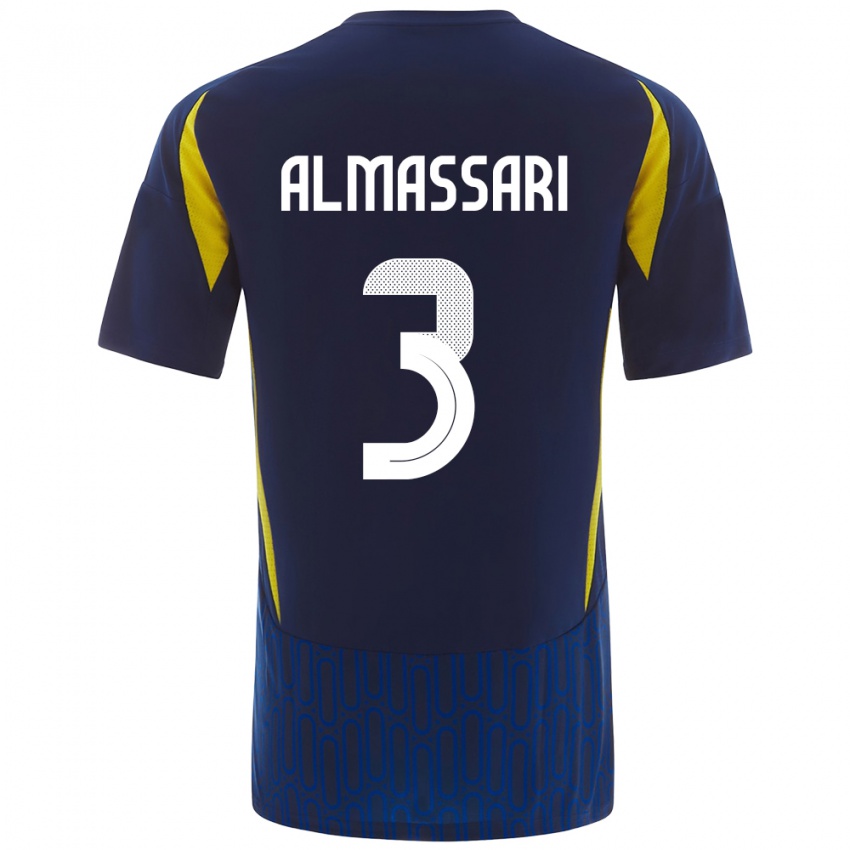 Criança Camisola Wadha Almassari #3 Azul Amarelo Alternativa 2024/25 Camisa Brasil