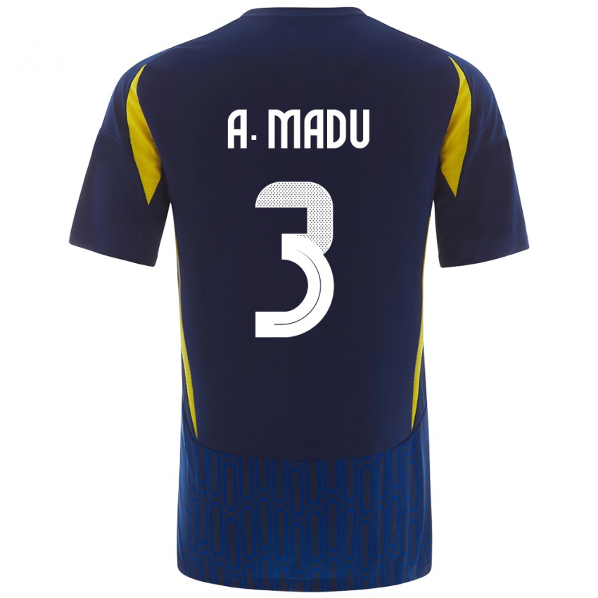 Criança Camisola Abdullah Madu #3 Azul Amarelo Alternativa 2024/25 Camisa Brasil