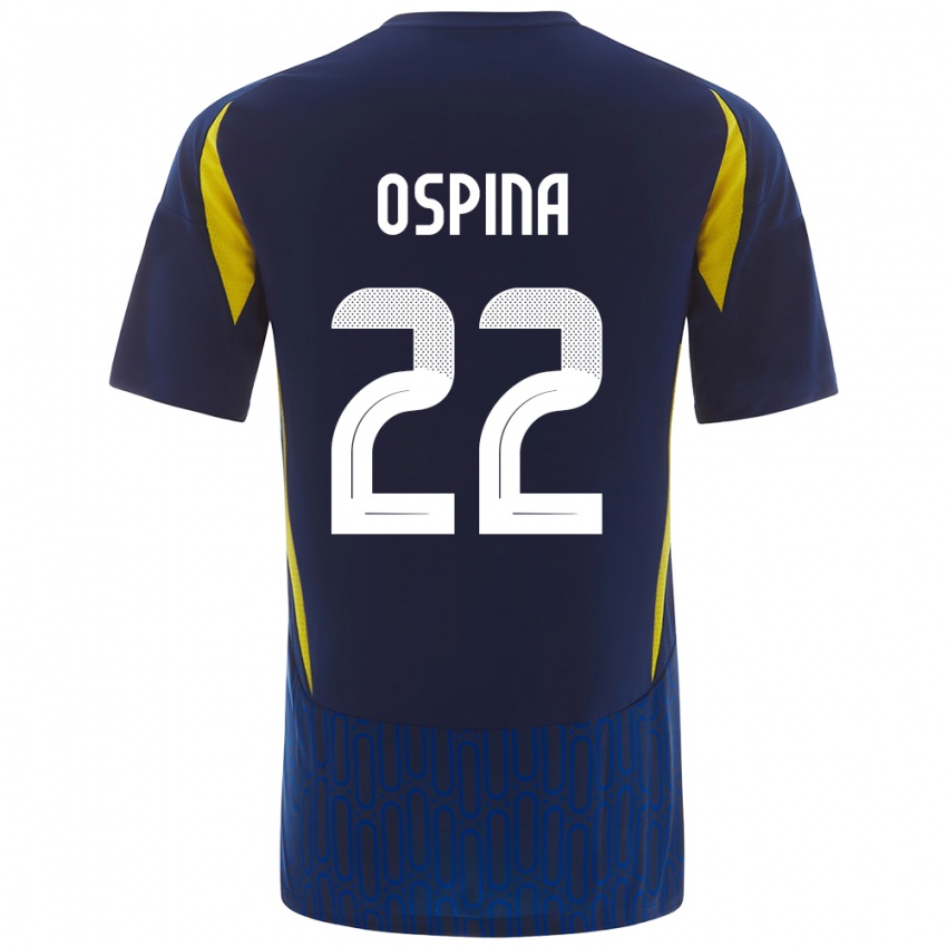 Criança Camisola David Ospina #22 Azul Amarelo Alternativa 2024/25 Camisa Brasil